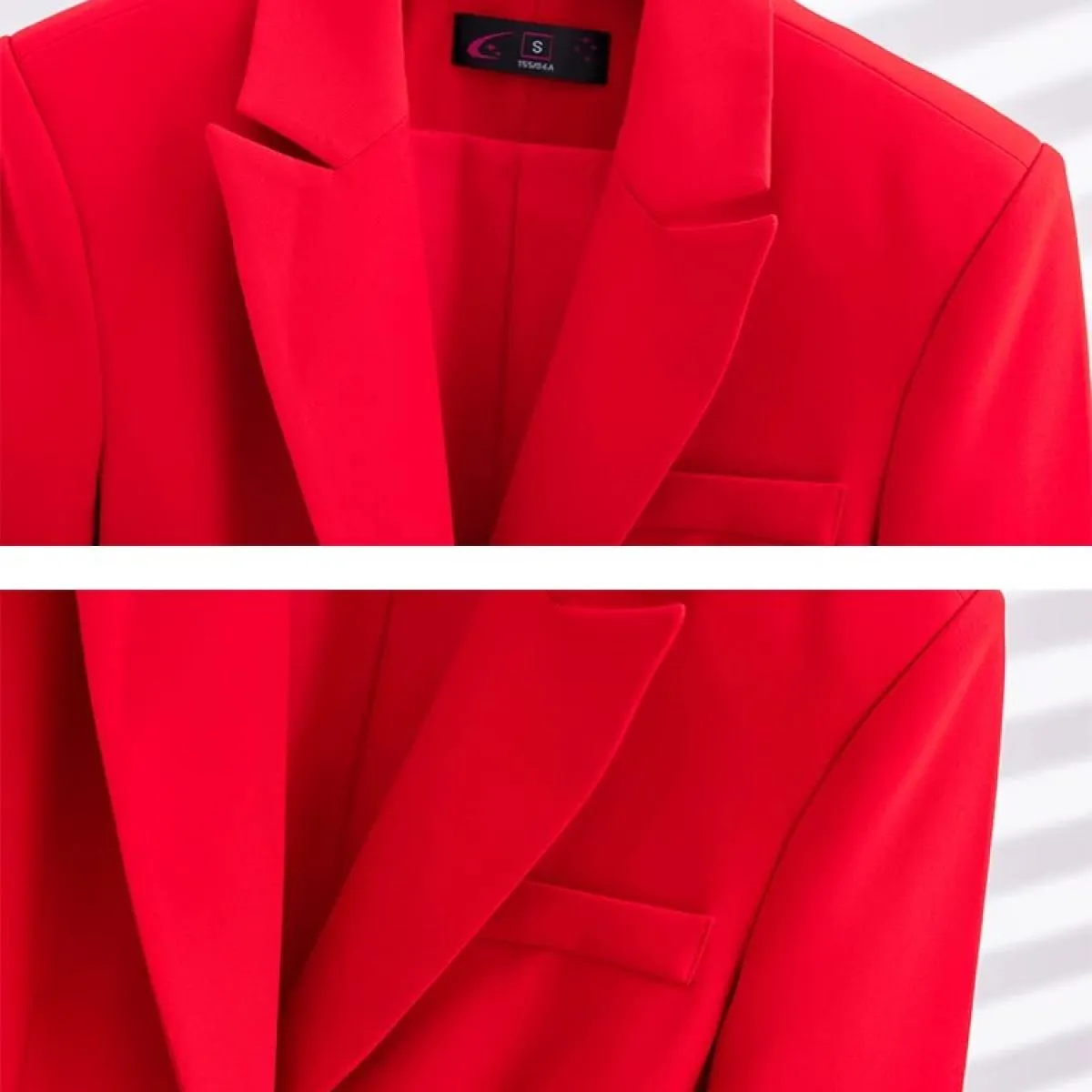 Nuovo arrivo nero rosso donna blazer ufficio donna business abbigliamento da lavoro giacca femminile manica lunga bottone singol