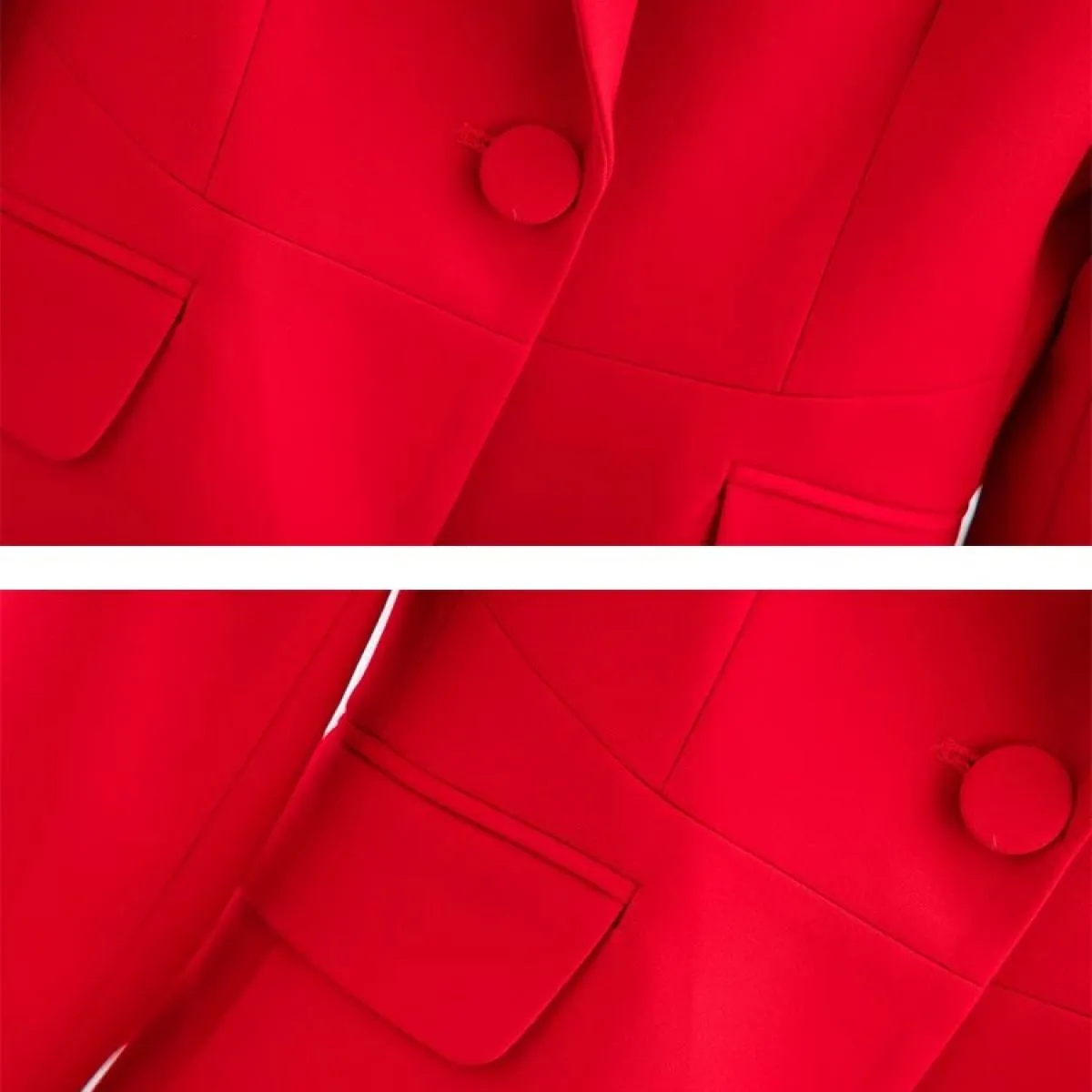Nuovo arrivo nero rosso donna blazer ufficio donna business abbigliamento da lavoro giacca femminile manica lunga bottone singol