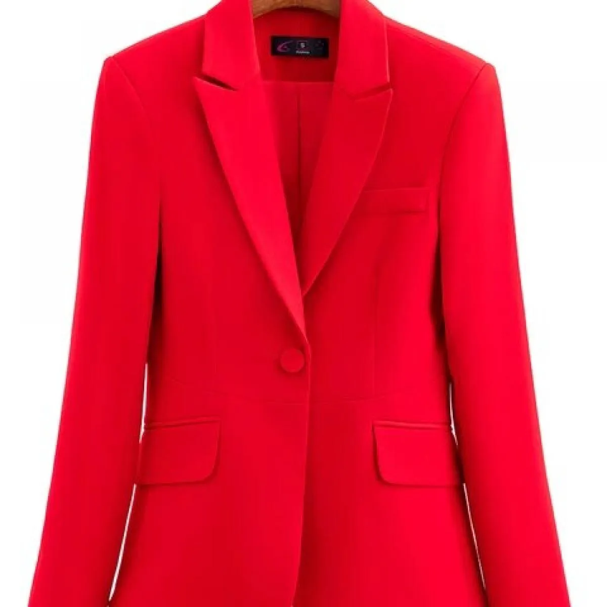 Nuovo arrivo nero rosso donna blazer ufficio donna business abbigliamento da lavoro giacca femminile manica lunga bottone singol