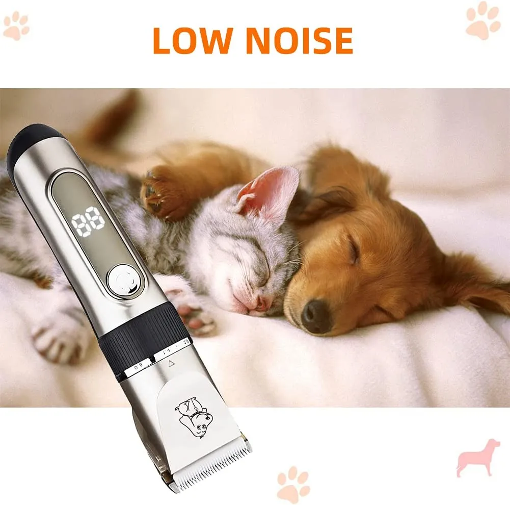 NWOUIIAY Kit Tosatrice Professionale per Cani Tagliacapelli Animali Gatto Ricaricabile Tosatore Elettrico per Impermeabile IPX7 