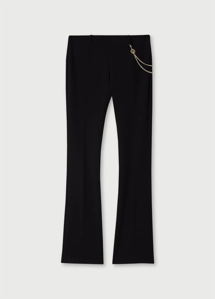 Pantalone bootcut con catena