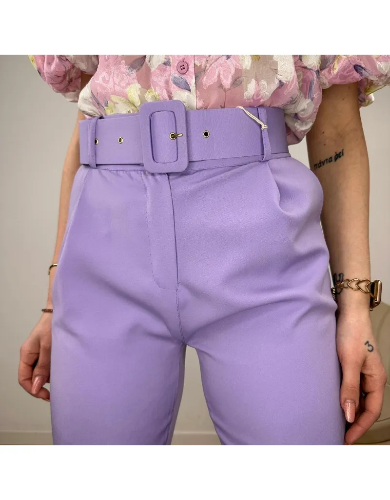 PANTALONE CINTURA LILLA