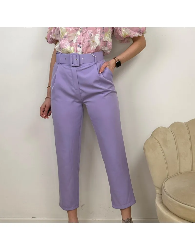 PANTALONE CINTURA LILLA
