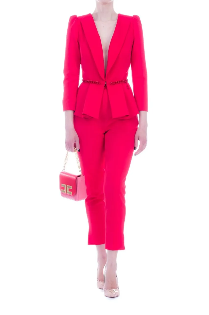 Pantalone con catena e spacchetti Ribes