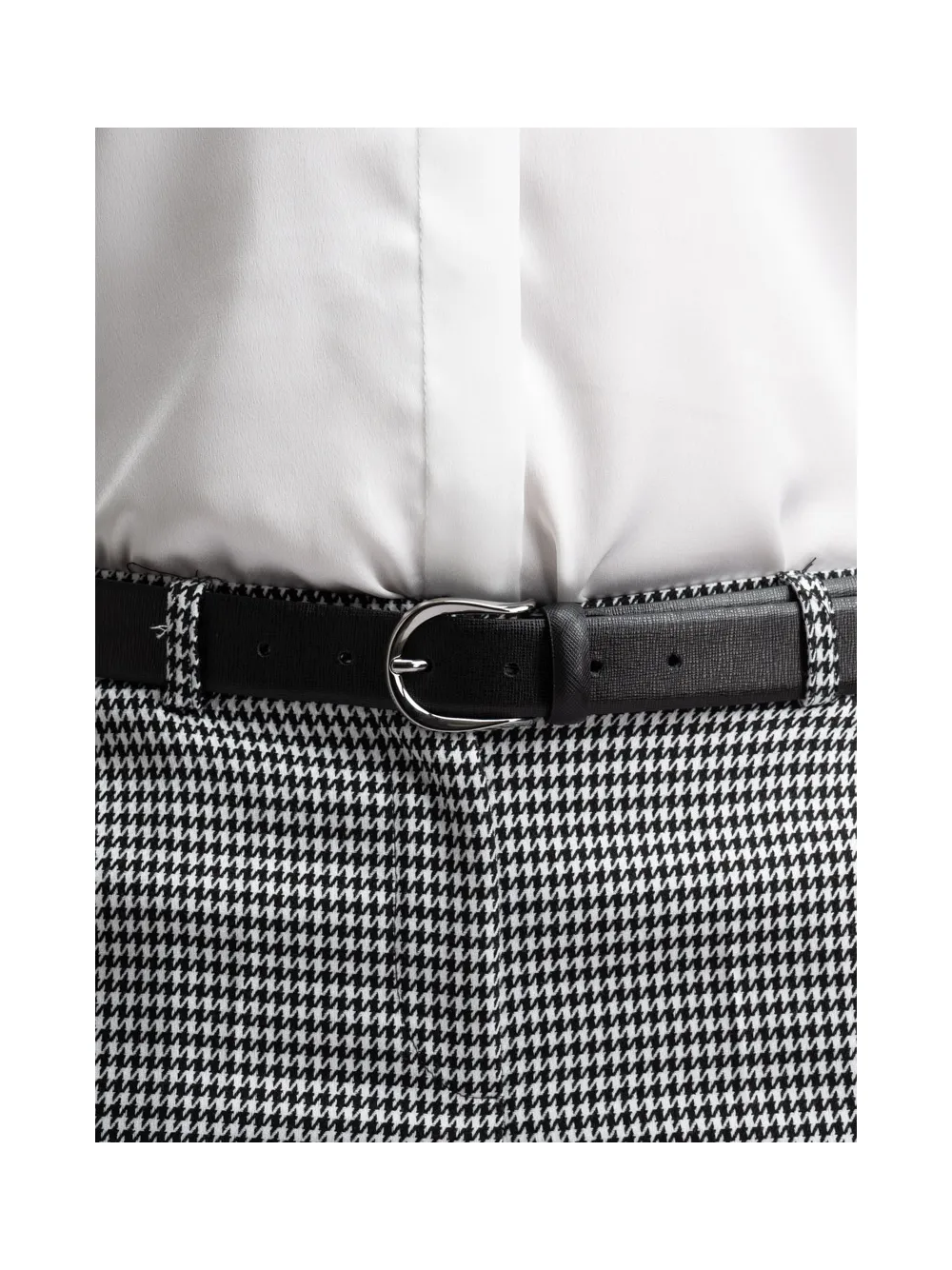 Pantalone donna a sigaretta in tessuto Pied de Poule