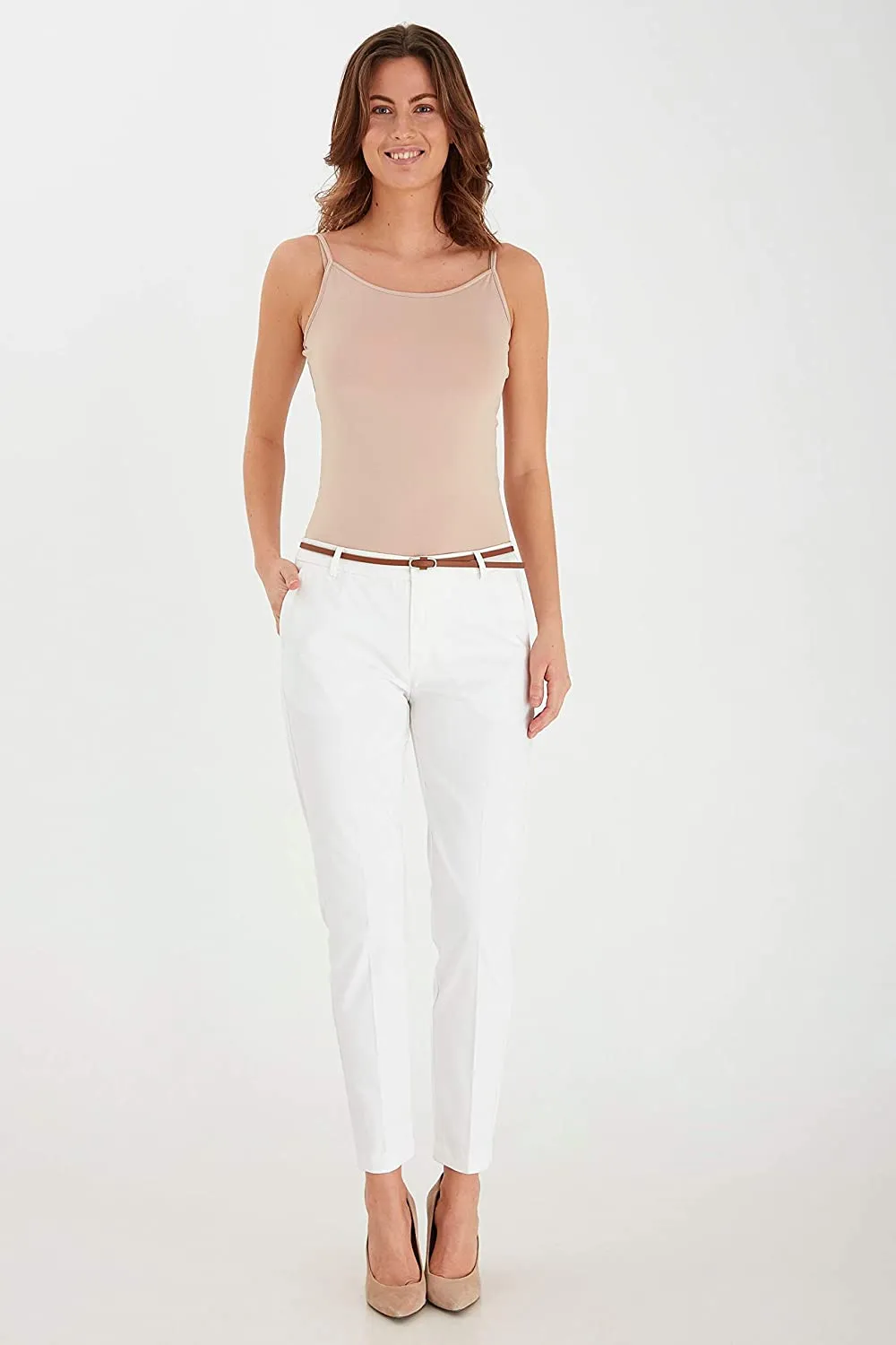 Pantalone Donna bianco regular fit