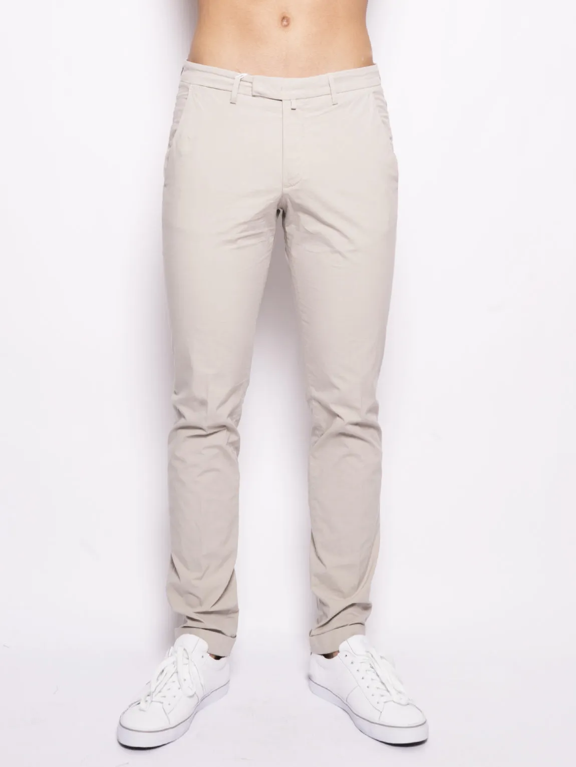 Pantalone in Misto Cotone Beige