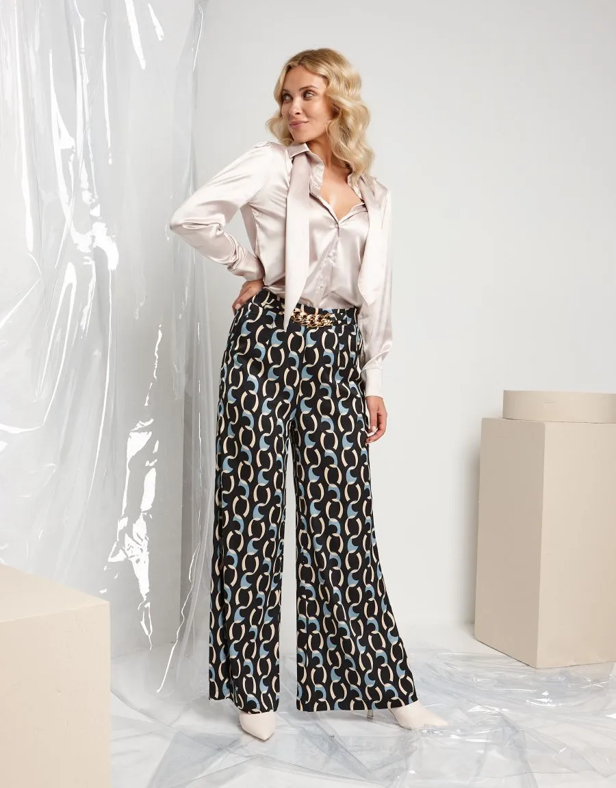 Pantalone palazzo con catena