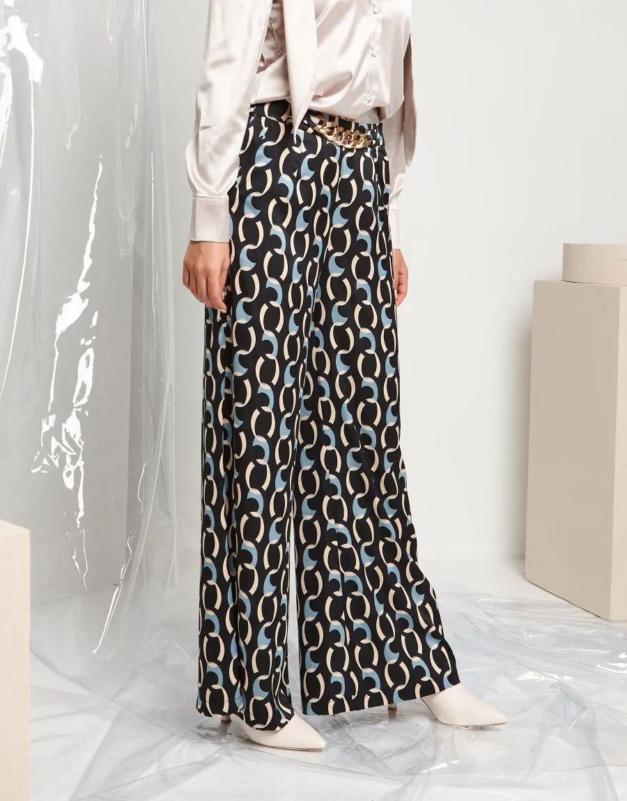 Pantalone palazzo con catena