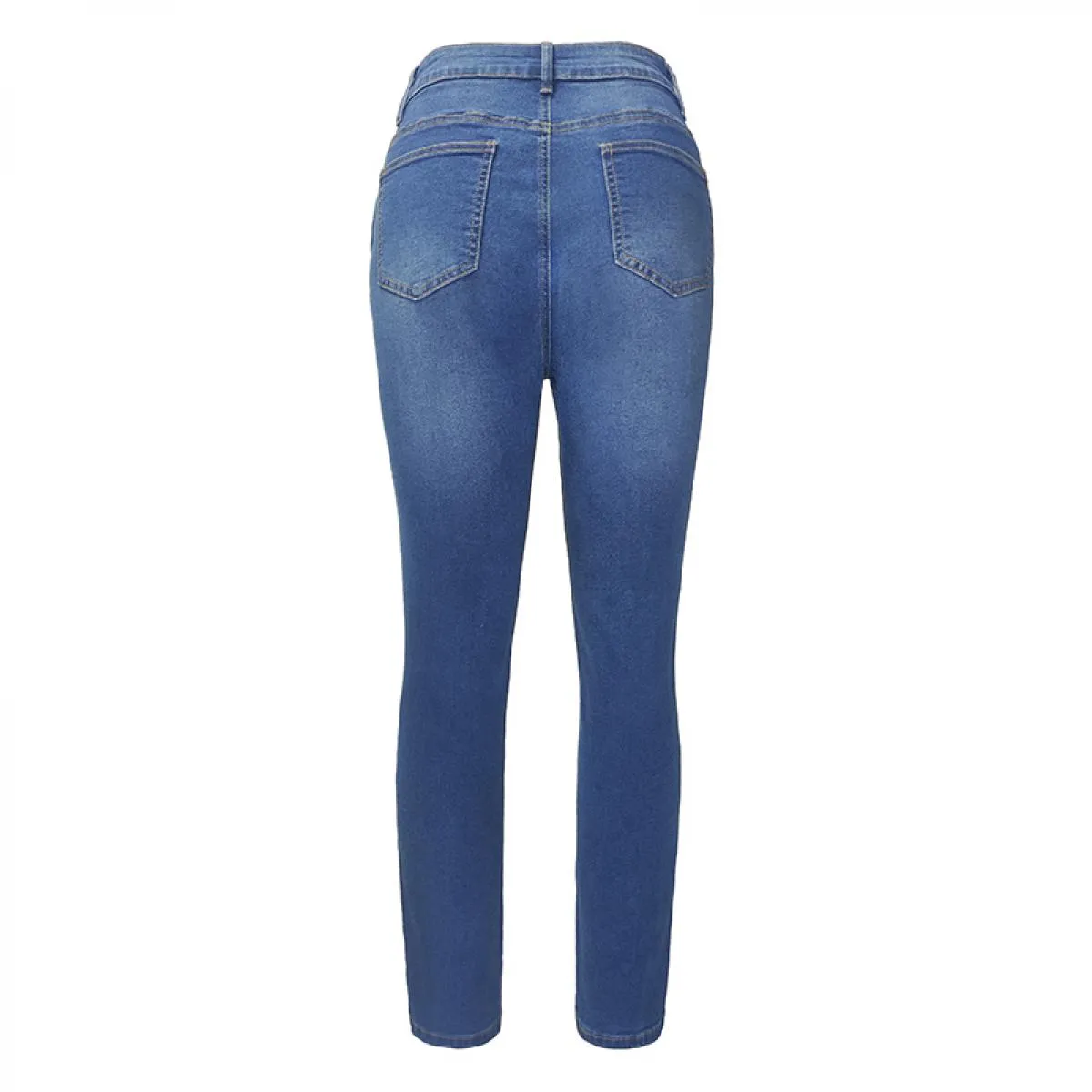 Pantaloni a gamba dritta da donna a vita alta 2023 nuovi pantaloni a gamba divisa laterale elasticizzata in denim retrò Jeans a