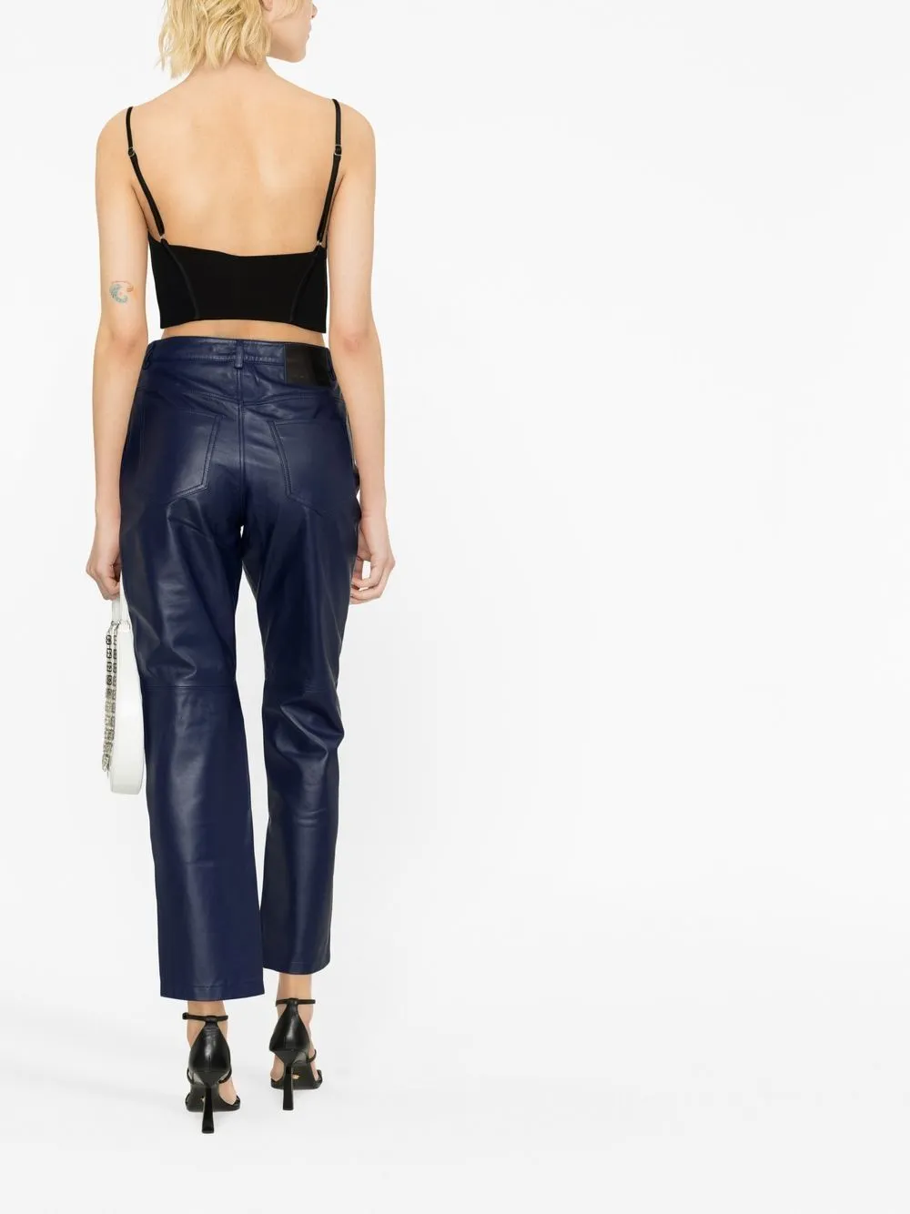 Pantaloni a gamba dritta in blu - donna