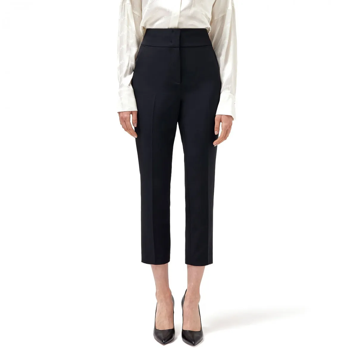 Pantaloni A Sigaretta In Crepe