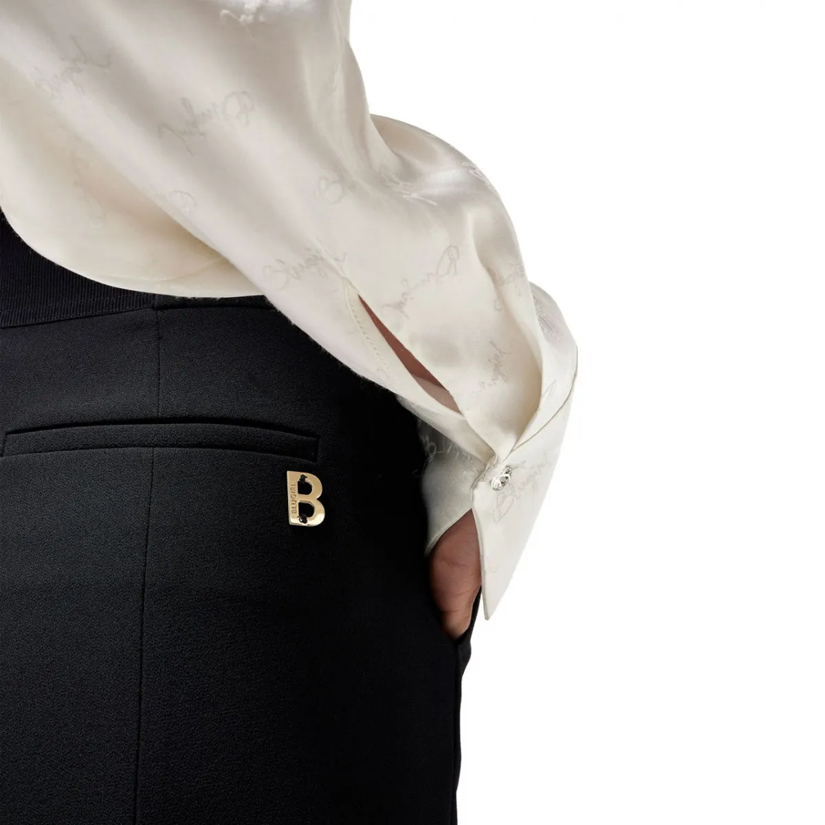 Pantaloni A Sigaretta In Crepe