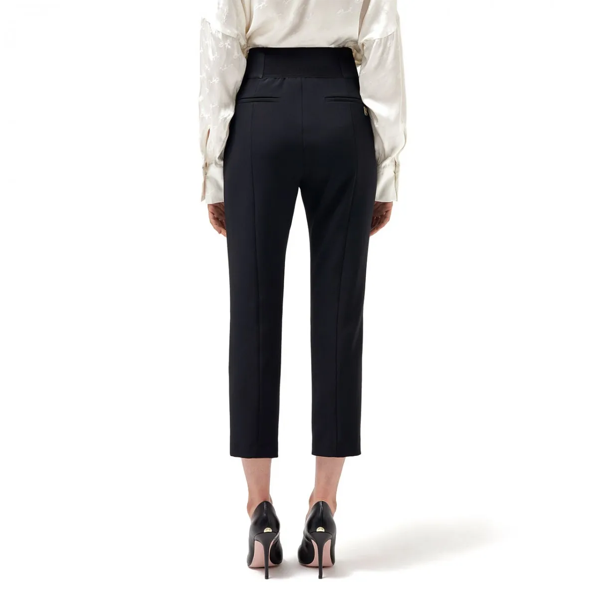 Pantaloni A Sigaretta In Crepe