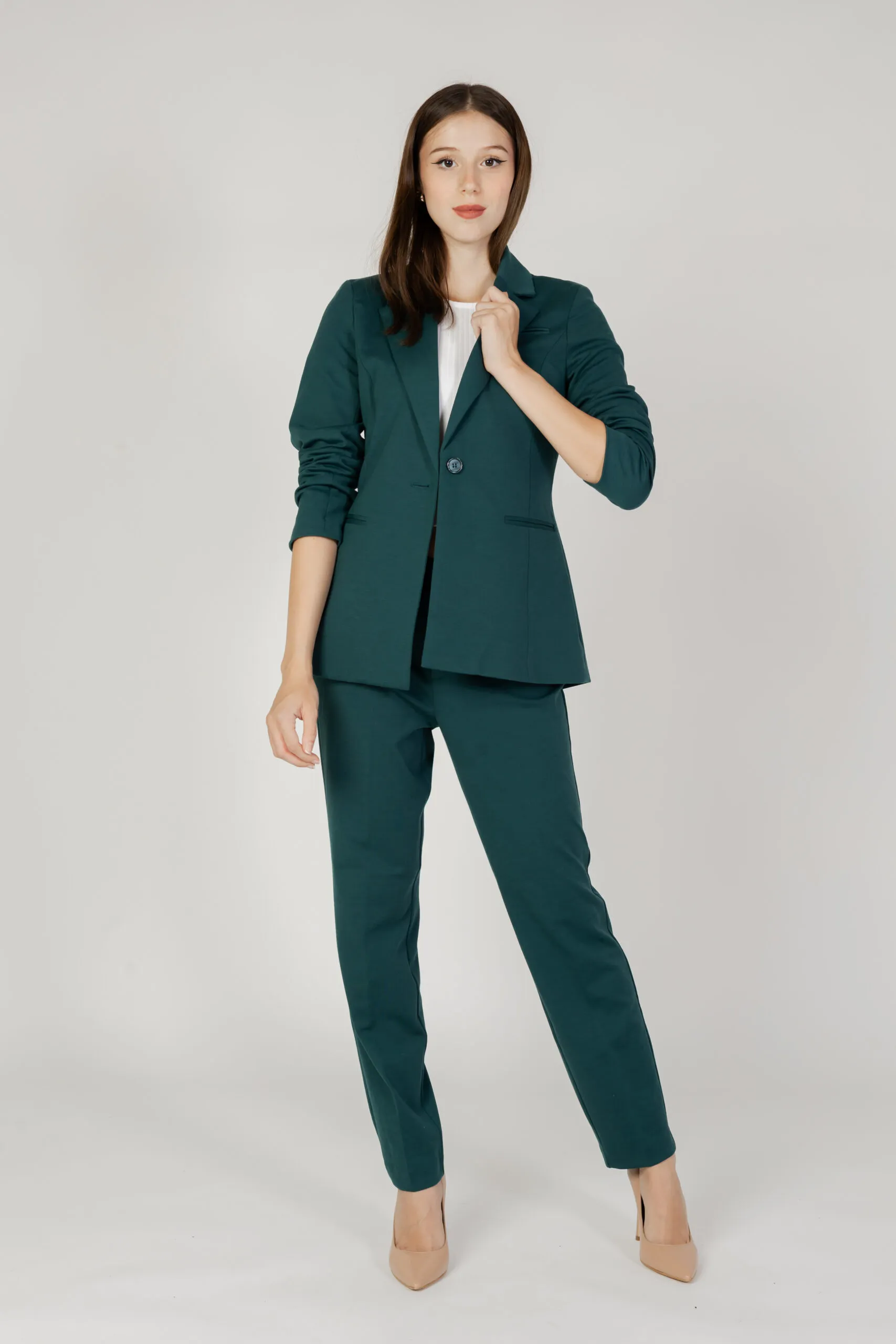 Pantaloni a sigaretta Only onlpeach mw cigarette ank pant tlr noos Verde