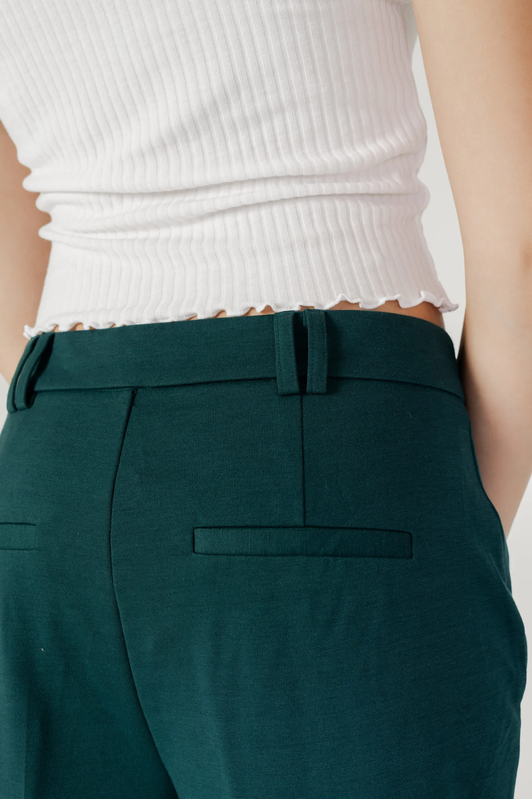 Pantaloni a sigaretta Only onlpeach mw cigarette ank pant tlr noos Verde