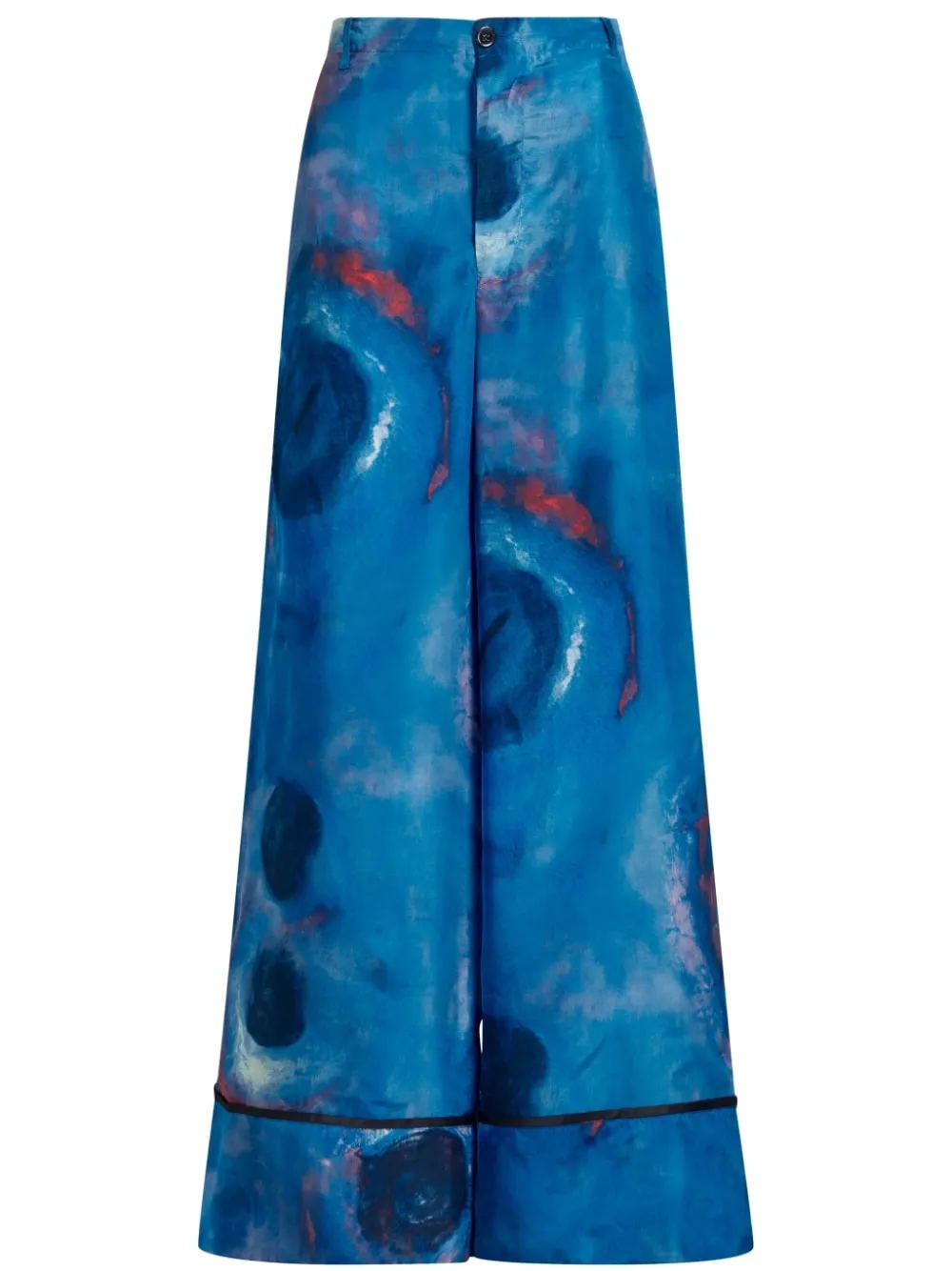Pantaloni a vita alta in blu - donna