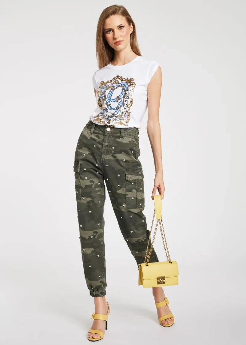 Pantaloni cargo camouflage