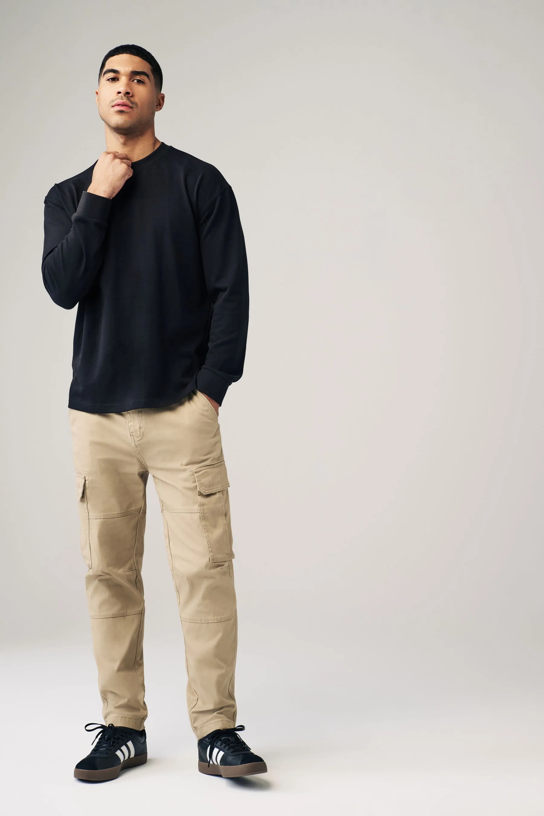 Pantaloni cargo in cotone Stretch    