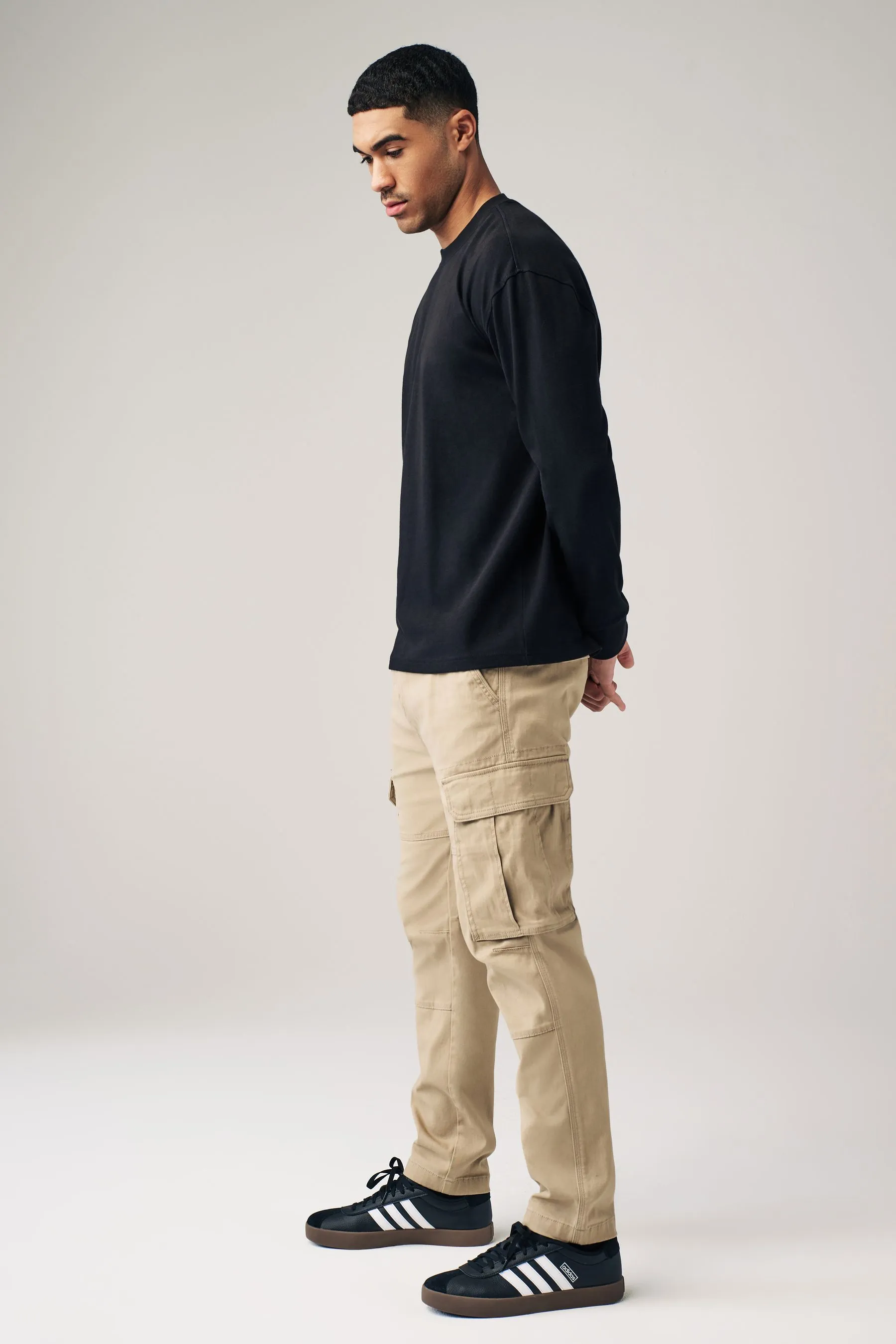 Pantaloni cargo in cotone Stretch    