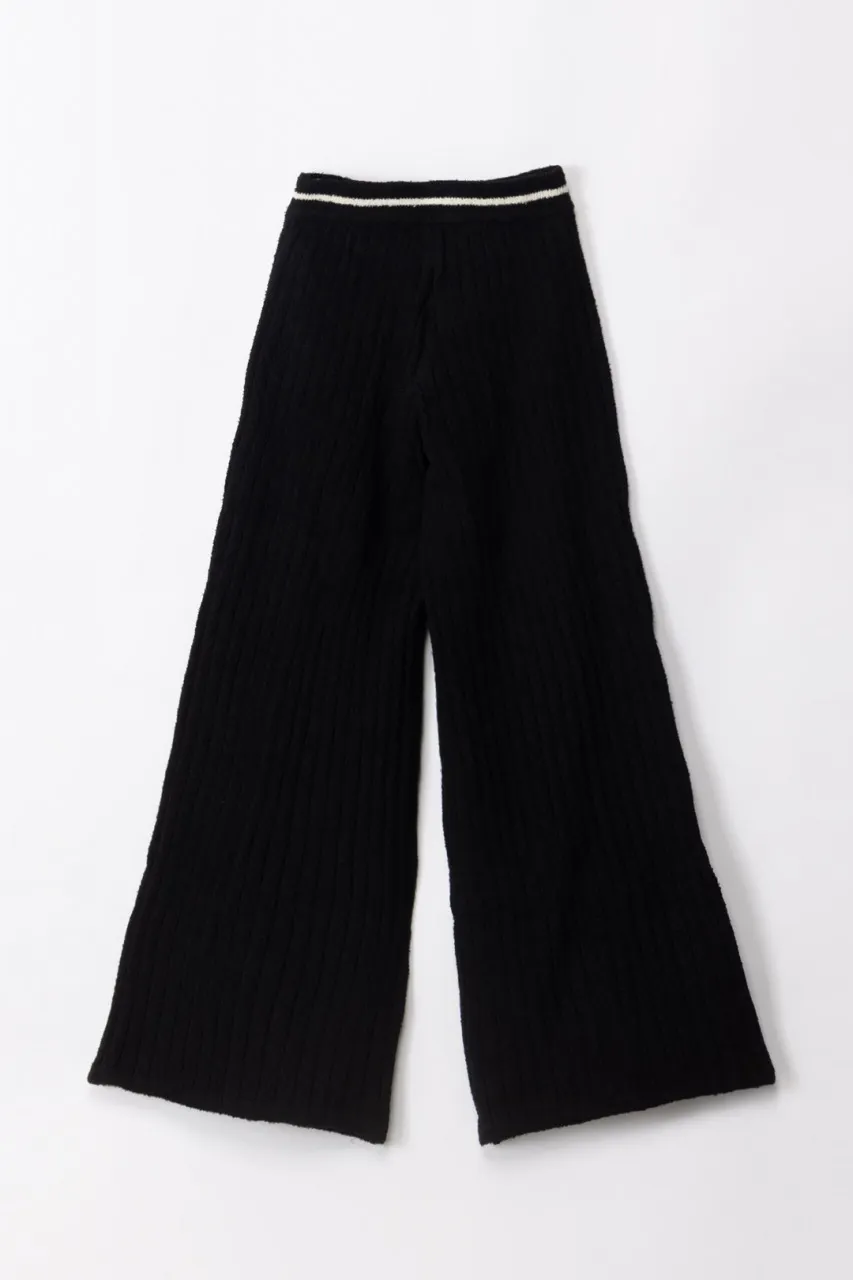 Pantaloni con dettagli a contrasto BLACK/BUTTER