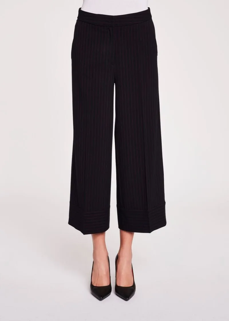 Pantaloni cropped gessati