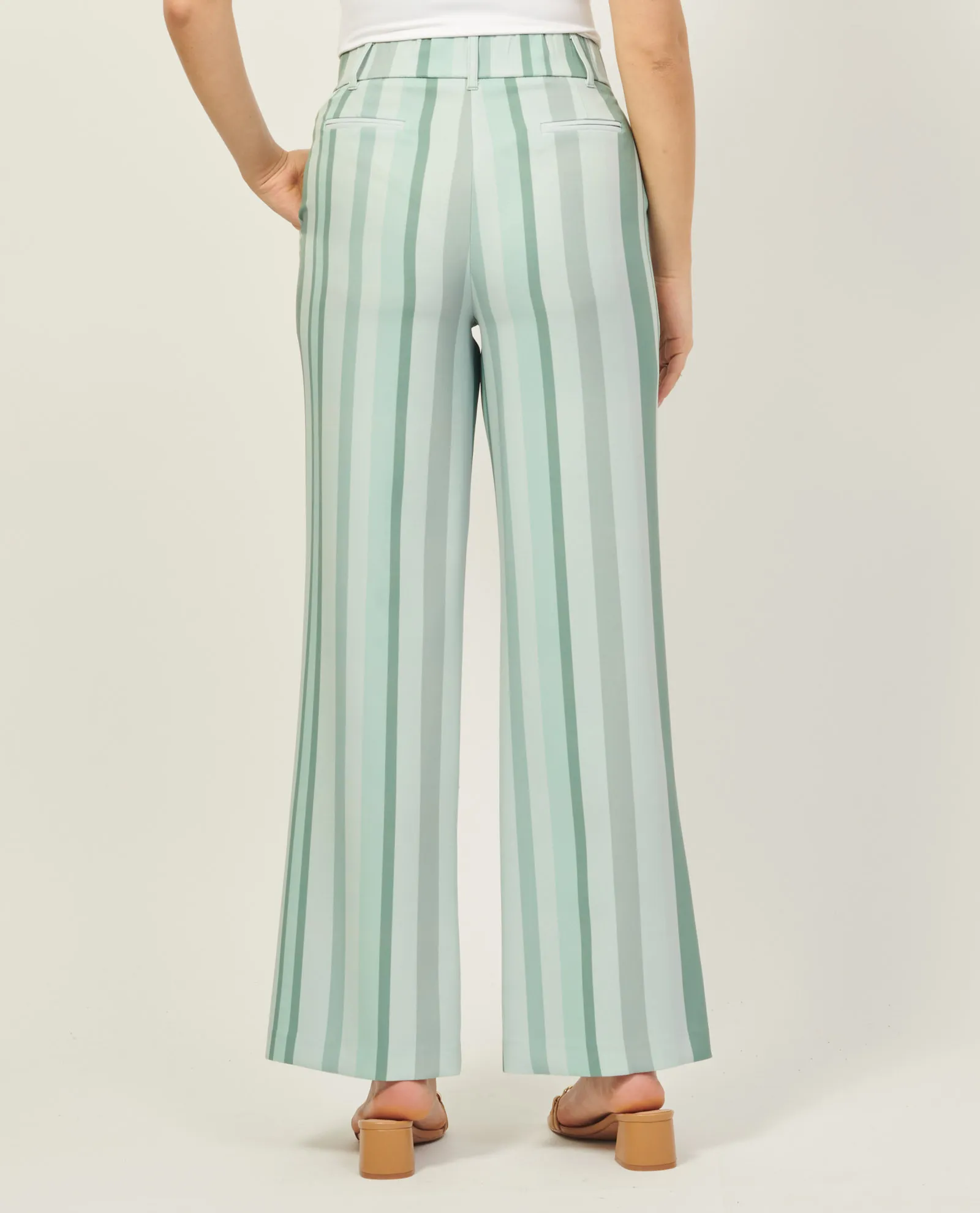 Pantaloni donna Yes Zee con vita arricciata dietro