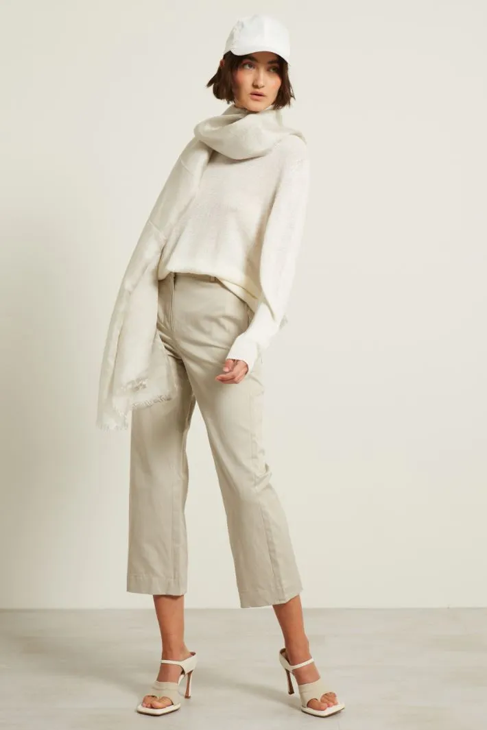 Pantaloni in gabardina di lino