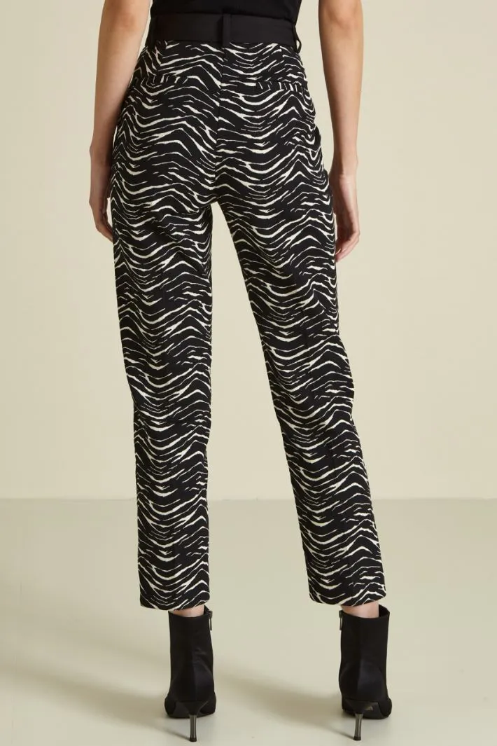 Pantaloni in jersey jacquard