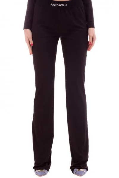 Pantaloni lunghi a costine Black