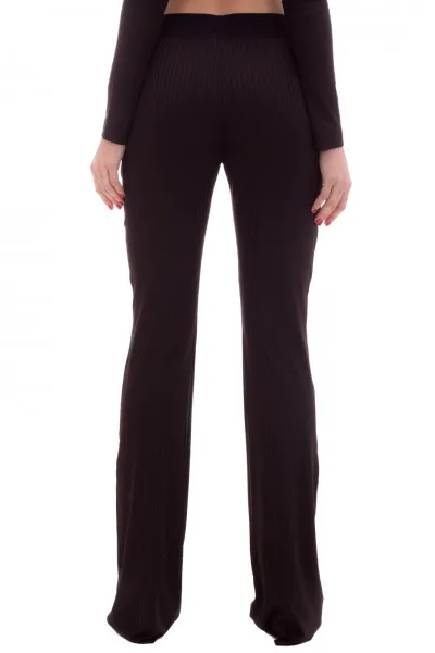 Pantaloni lunghi a costine Black