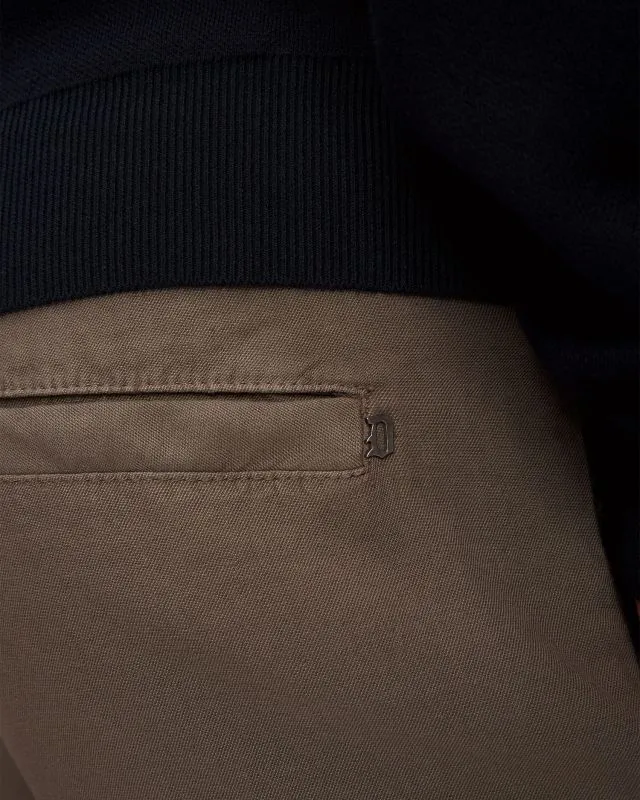 Pantaloni marroni in lino da uomo Dondup