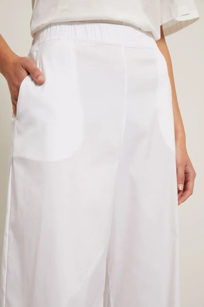 Pantaloni morbidi in popeline