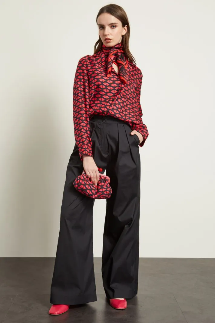 Pantaloni palazzo in cotone