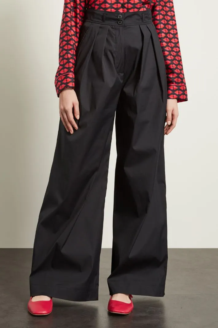 Pantaloni palazzo in cotone