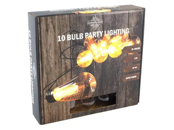 Party Outdoor catena luminosa LED con 10 lampadine