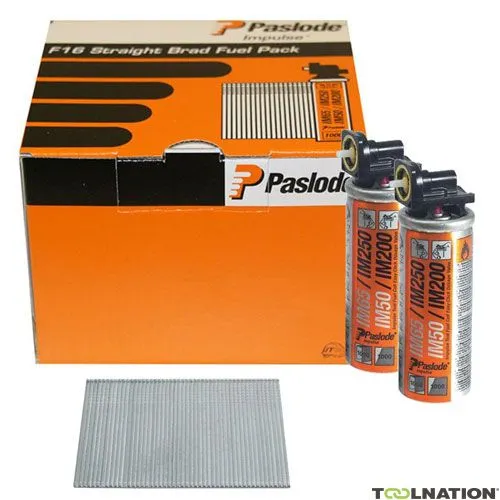 Paslode Fijaciones 921589 F16 x 38 mm - Chiodi per finitura zincati (incl. cartucce di gas)