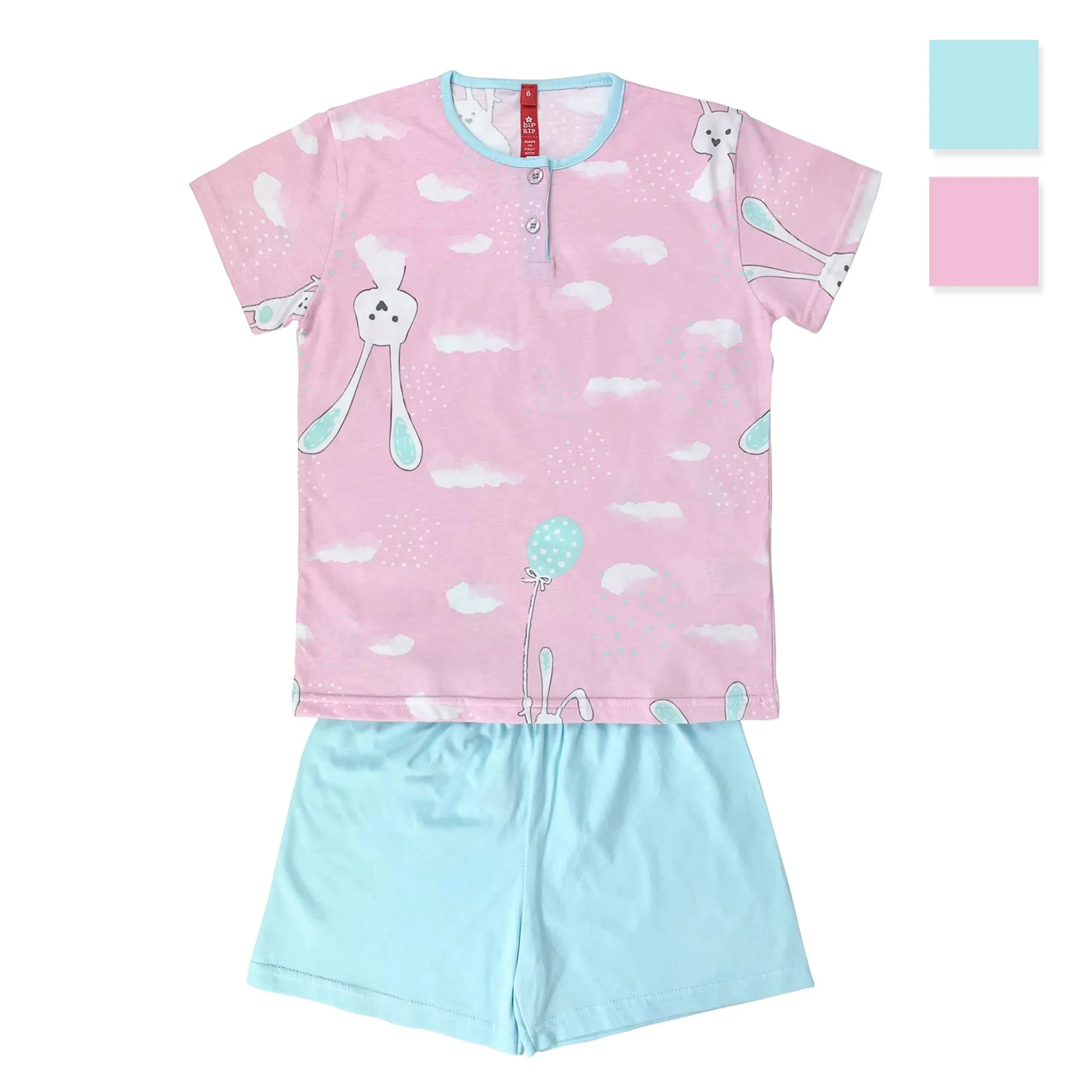 Pigiama bambina mezze maniche bip bip primavera estate in cotone 4178