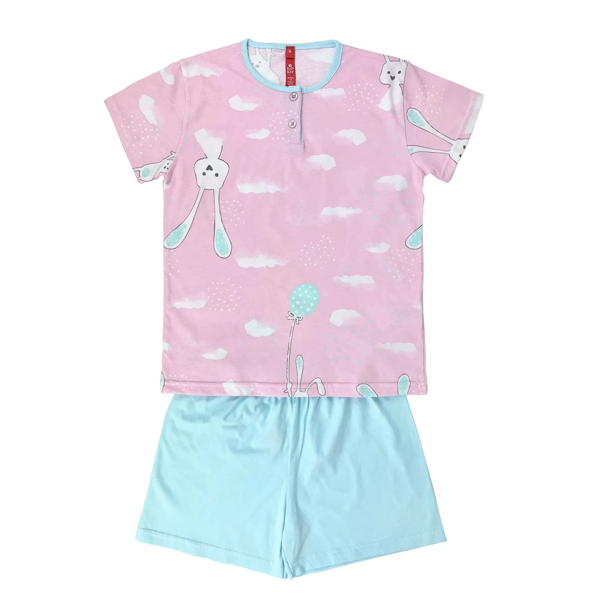 Pigiama bambina mezze maniche bip bip primavera estate in cotone 4178