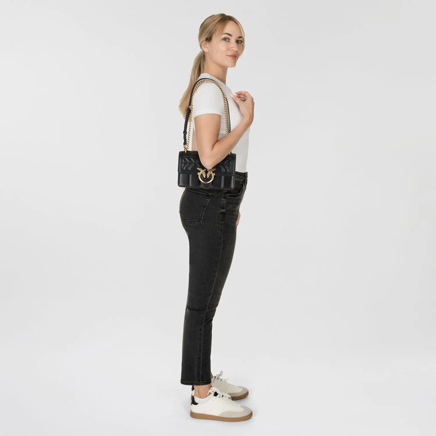 PINKO Love One Borsa a tracolla Pelle 21 cm