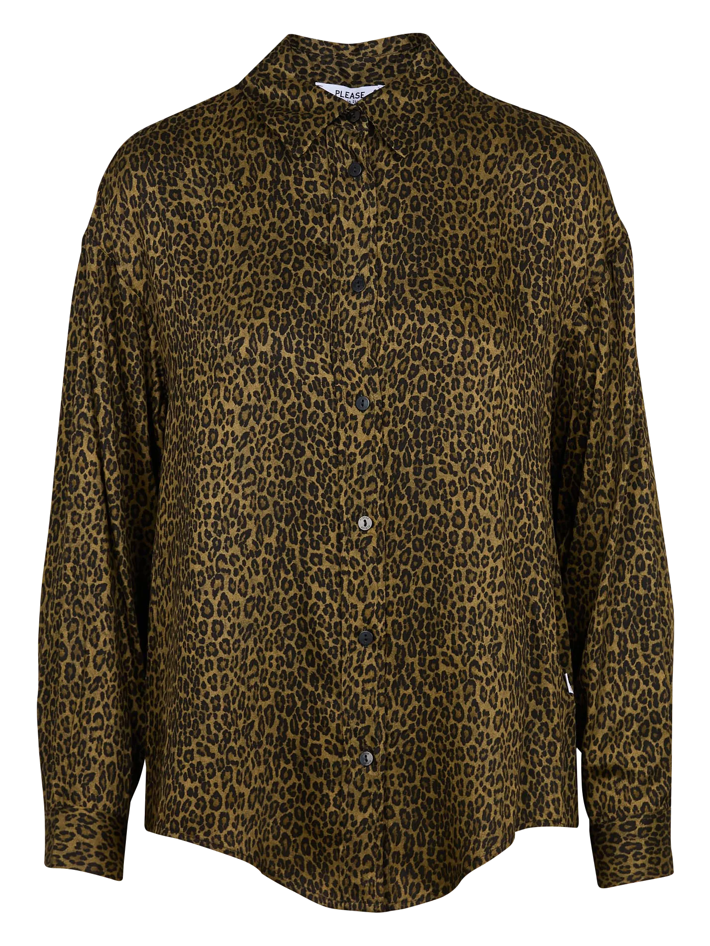  PLEASE   Camicia a trapezio stampata | Marrone