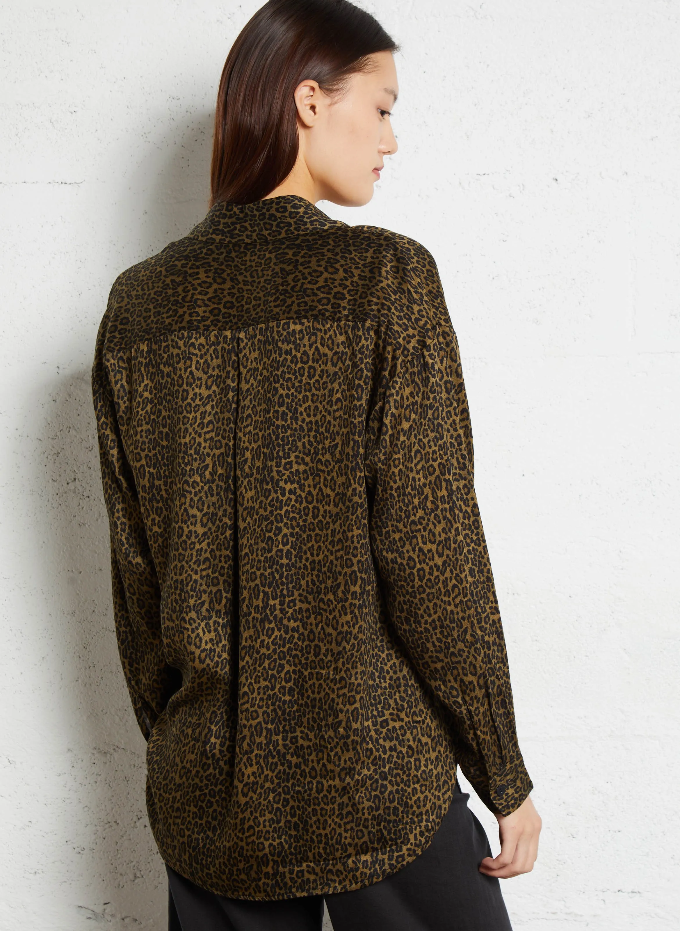  PLEASE   Camicia a trapezio stampata | Marrone