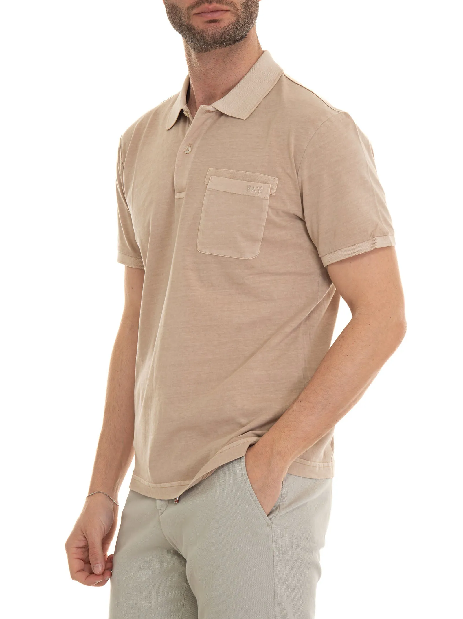 Polo manica corta Beige Fay Uomo