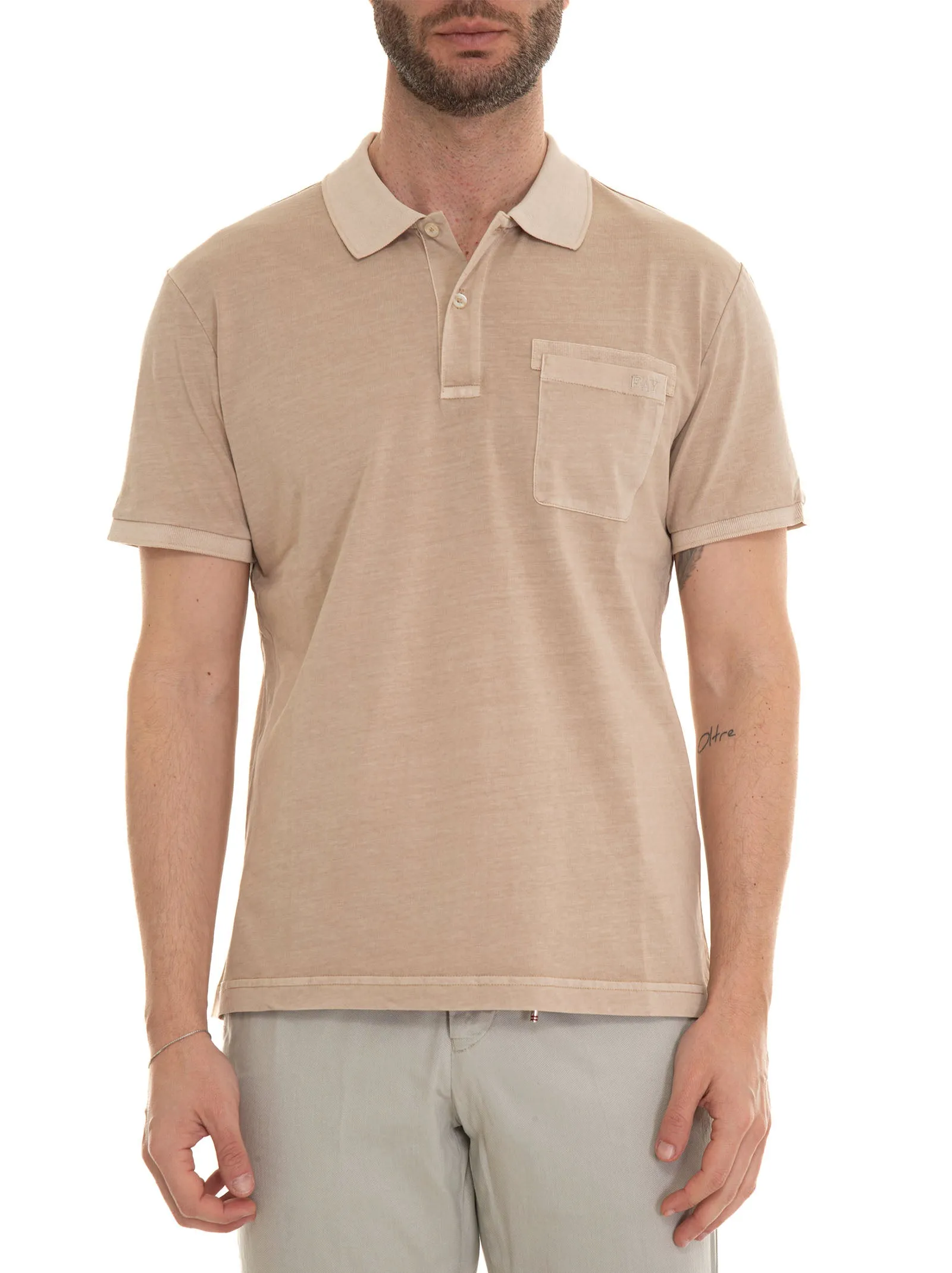 Polo manica corta Beige Fay Uomo