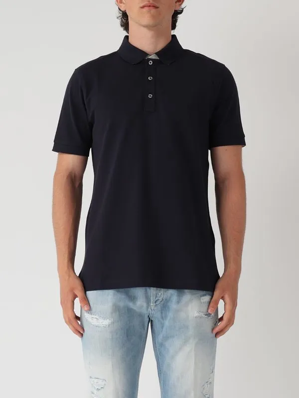 Polo uomo Fay slim fit in cotone stretch Navy