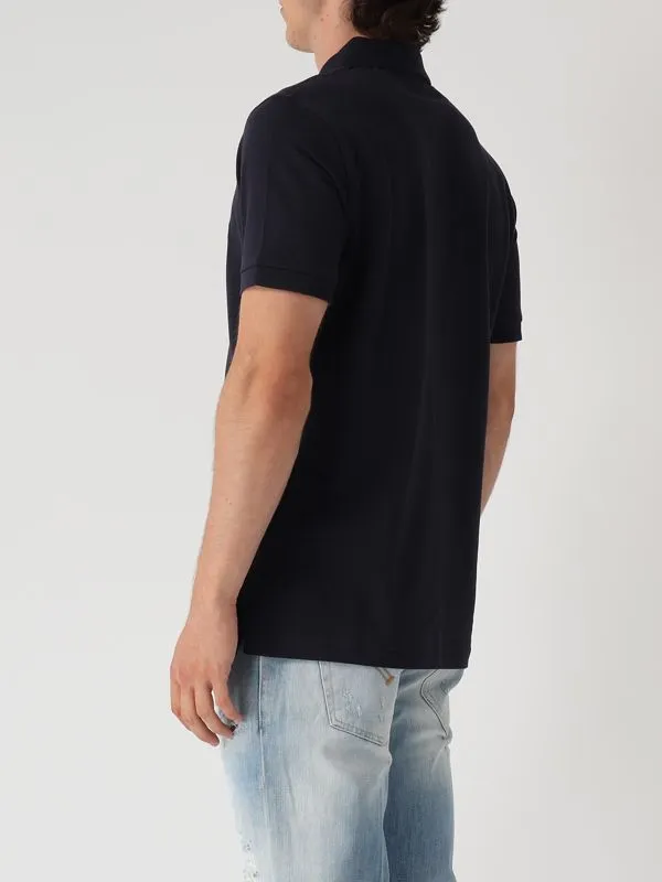 Polo uomo Fay slim fit in cotone stretch Navy
