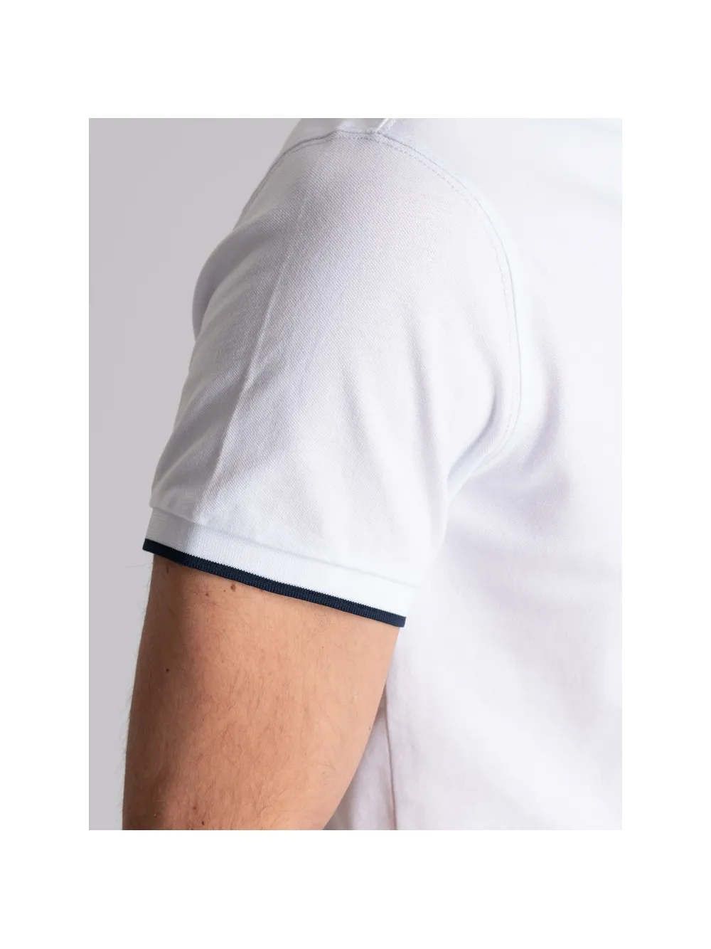 Polo uomo mezza manica tinta unita con taschino
