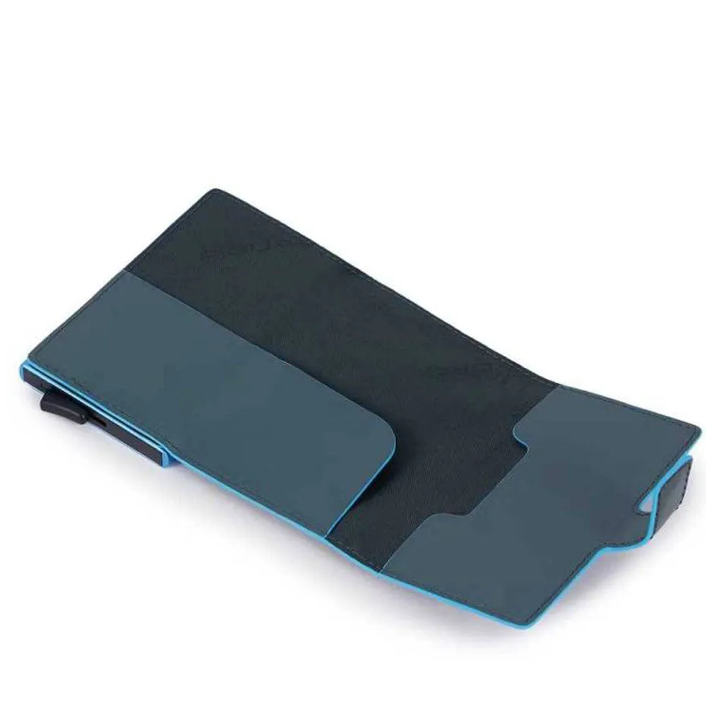 Portacarte PIQUADRO in Pelle e Alluminio con RFID in Pelle Verde  - PP5649B2RBLR