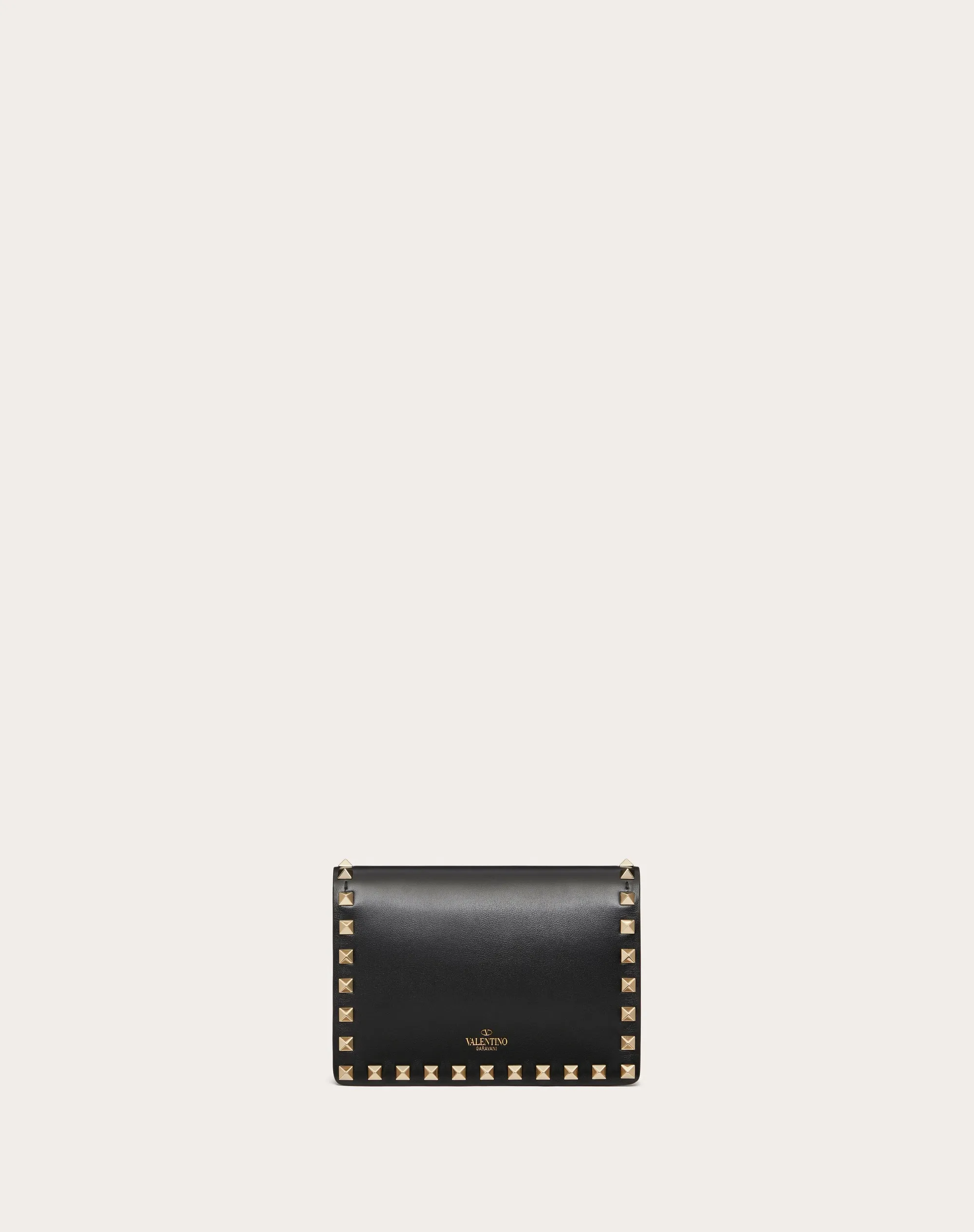 POUCH CON CATENA ROCKSTUD IN VITELLO