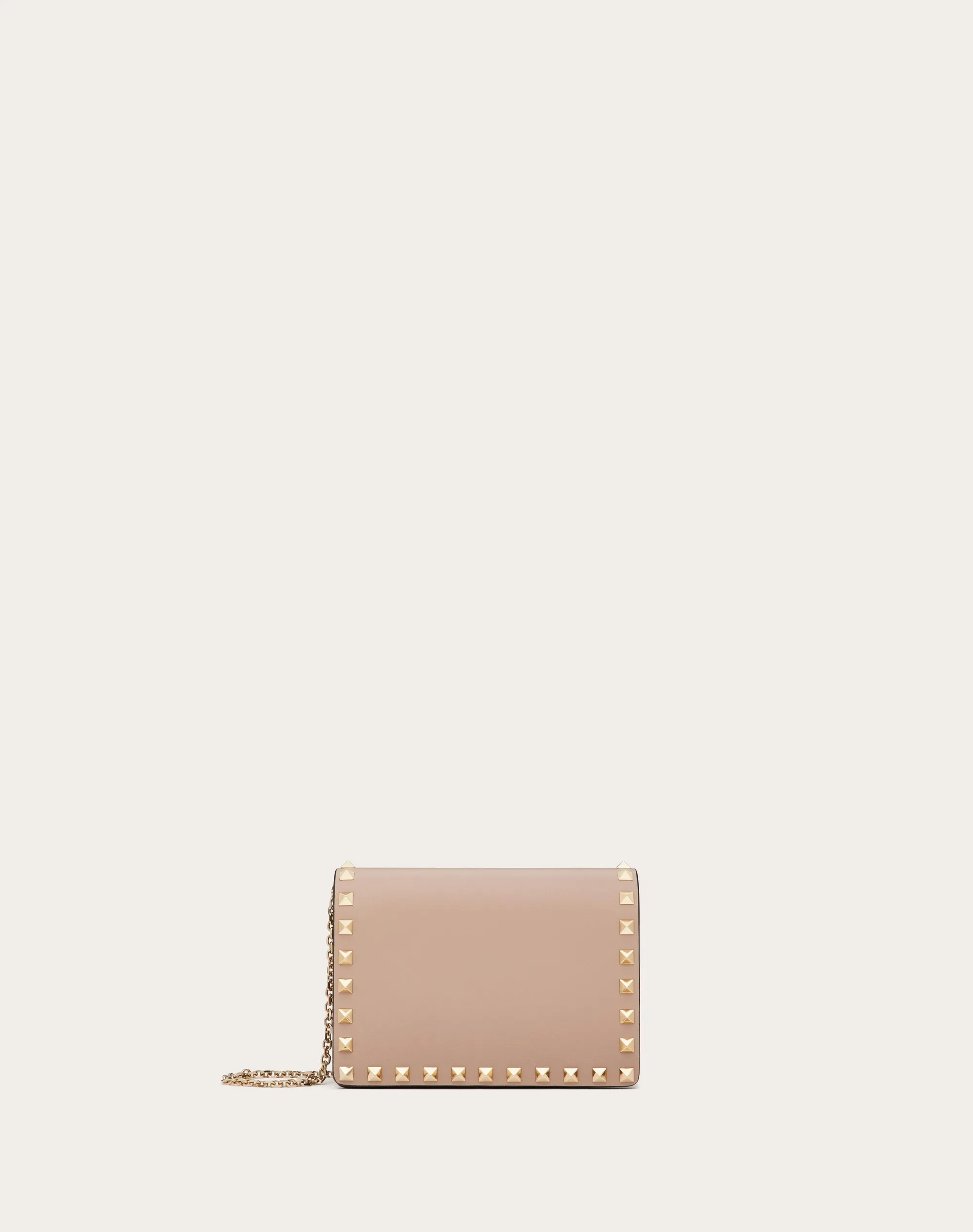 POUCH CON CATENA ROCKSTUD IN VITELLO